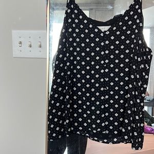Patterned Button V neck Camisole